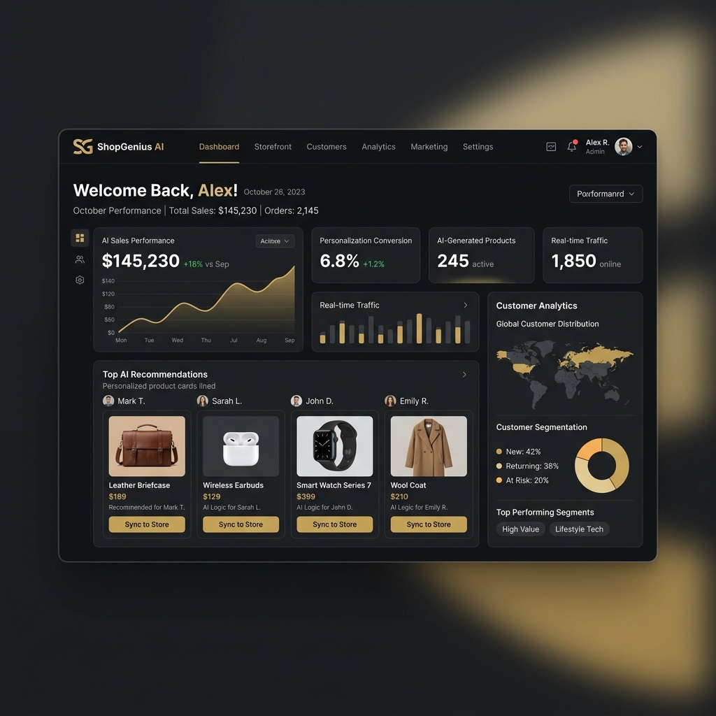 ShopGenius AI Mockup
